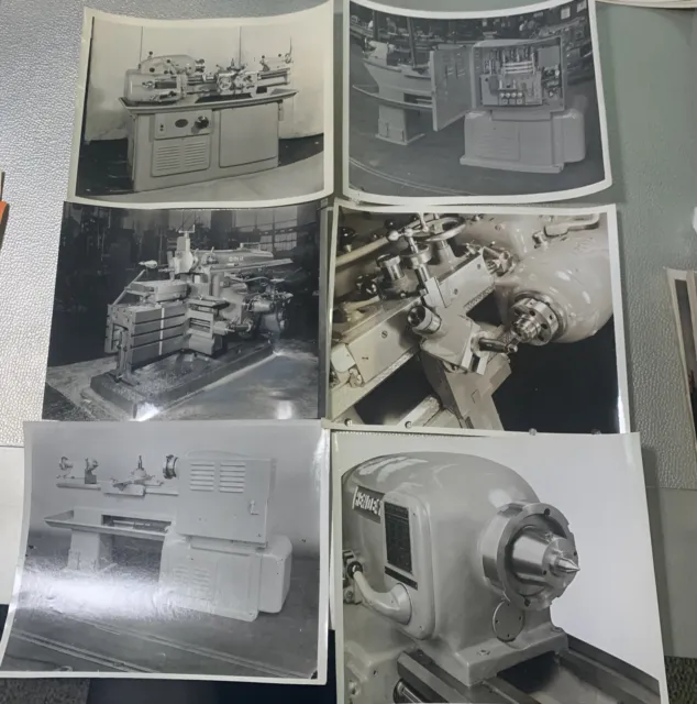 Vtg Lot Of 6 Hendey Machinery Publicity Photos Advertising Conn 12”Crank Shaper