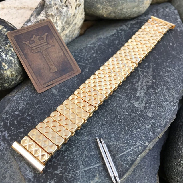 Premium 12k Gold-Filled 1950s JB Champion USA nos Expansion Vintage Watch Band