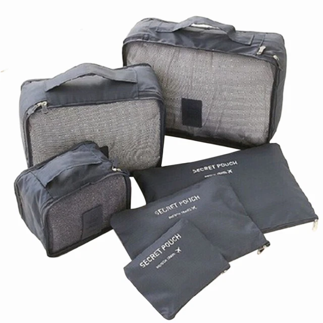 6Pcs Waterproof Travel Storage Bags Clothes Packing Cube Luggage Organizer