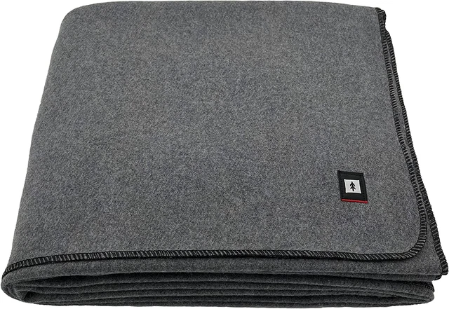90% Wool Blanket, 90" X 66", Camping Blanket, Wool Blanket Military Surplus (Gre