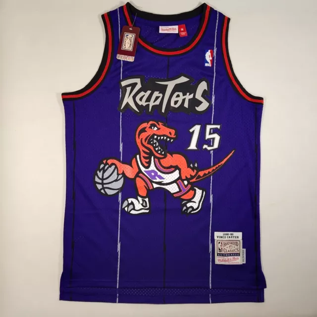 Toronto Raptors Embroidery #15 1998-99 Jersey Vince Carter, Purple, Men's size