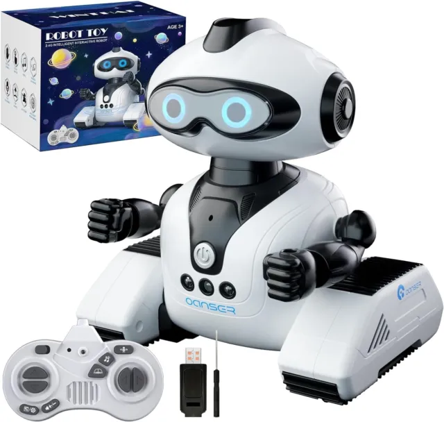 Robots Toys for Kids, 2.4Ghz Remote Control Robot Toys with Music and LED Eyes