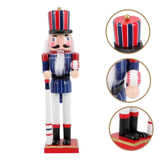 Figurine Casse-Noisette En Bois Décoratif De 50 Cm - Ornement De Noël Traditionnel - Soldat En Bonbon à La Canne - Décoration De Table, Salon, Sapin