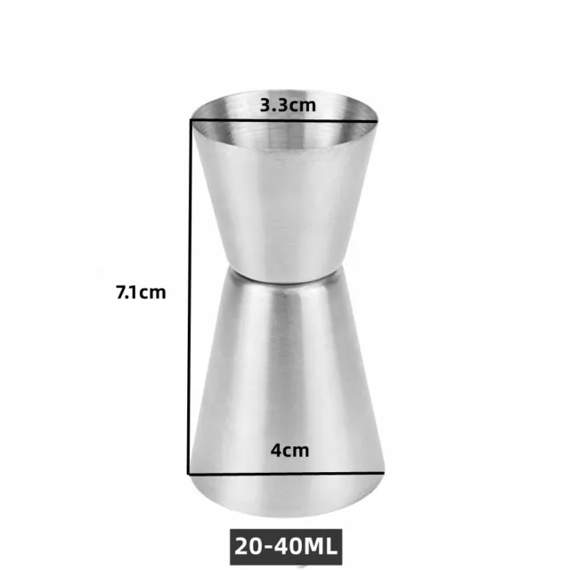 Stainless Steel Double Single Shot Measure Jigger Spirit Bar Cocktail Drinks Cup