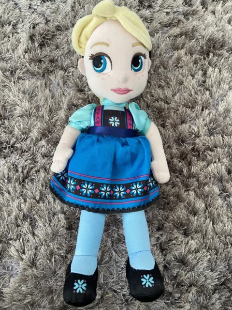 Disney Store Plush Animator Toddler Dolls 12" Young Elsa Disney Frozen