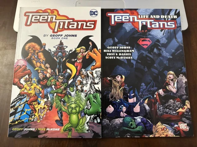 Teen Titans by Geoff Johns #1 (2017) & Life and Death 5 (2006) 1st Printings TPB