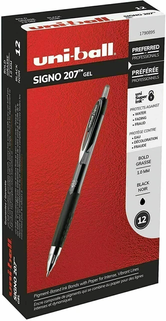 UniBall Gel Signo RT Pen Encre noire Pointe extra fine 0,7 mm Boîte de 12...