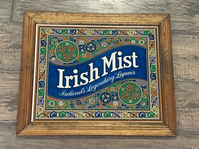 Vintage Irish Mist Ireland's Legendary Mirror Bar Beer Advertising Sign 24"x20"