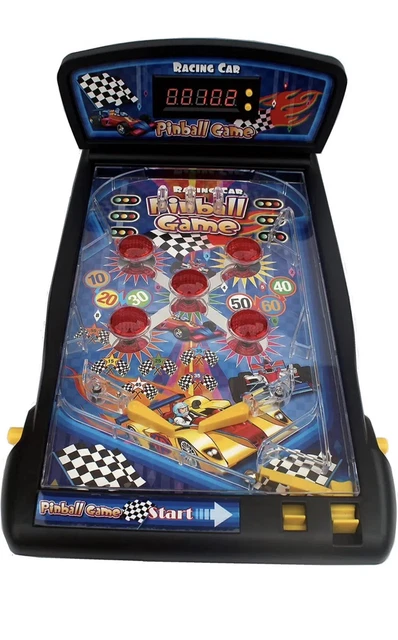 Trisquirrel Pinball Machine, Electronic Tabletop Pinball Game 16.5 Inch with Lig