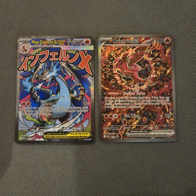 MEGA CHARIZARD X 023 & Oricorio 024 Phantasmal Flames Charizard UPC ...