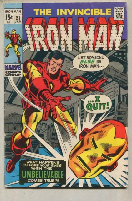 The Invincible Iron Man #21 VG    Marvel  Comics SA