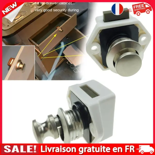 Serrure à bouton-poussoir pour camping-car, camping-car, caravane, bateau, bouto