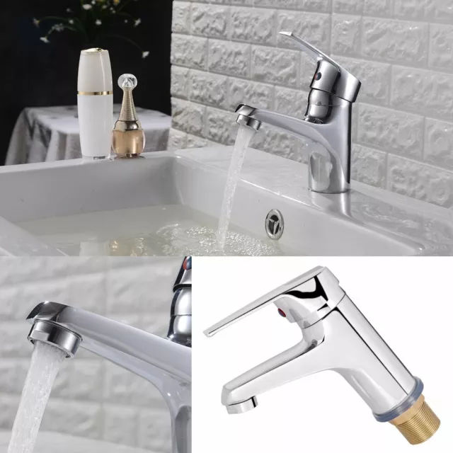 Modern Mixer Tap Bathroom Basin Chrome Bath Taps Shower Sink Filler Waterfall UK