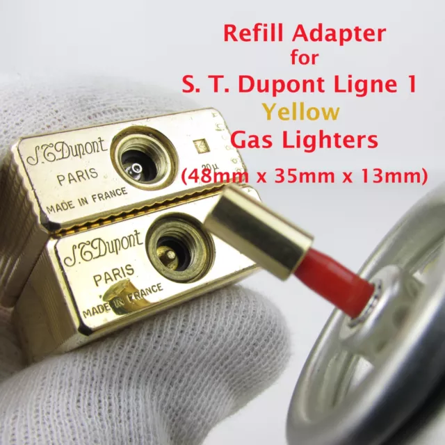 Hq Refill Adapter St Dupont Small Line Ligne 1 Lighter Yellow Gold Gas Cap Spare