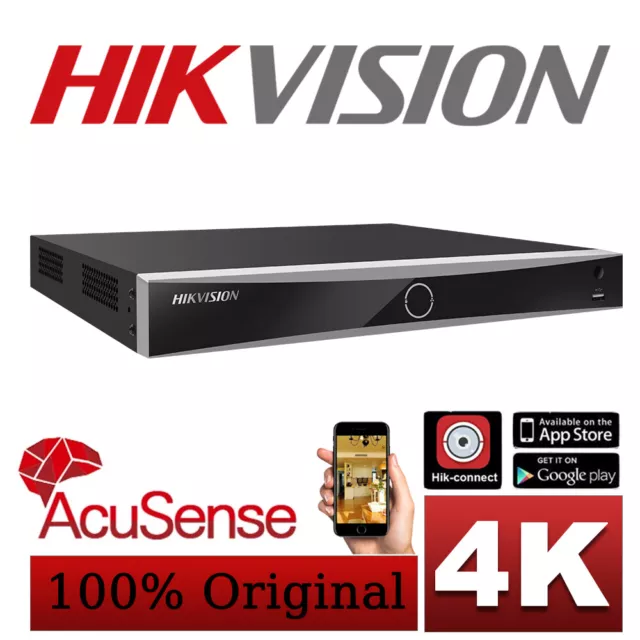 Original HIKVISION 12MP 8CH 8POE 4K NVR AcuSense DS-7608NXI-I2/8P/S Video Record