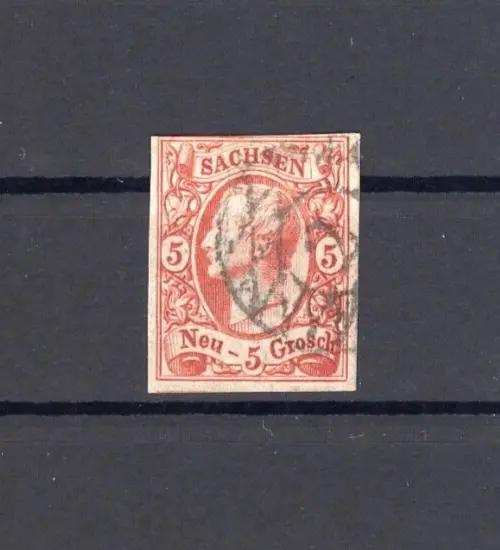 Altdeutschland Sachsen Mi.Nr. 12 gestempelt 1856 / 1863, signiert Pfenninger