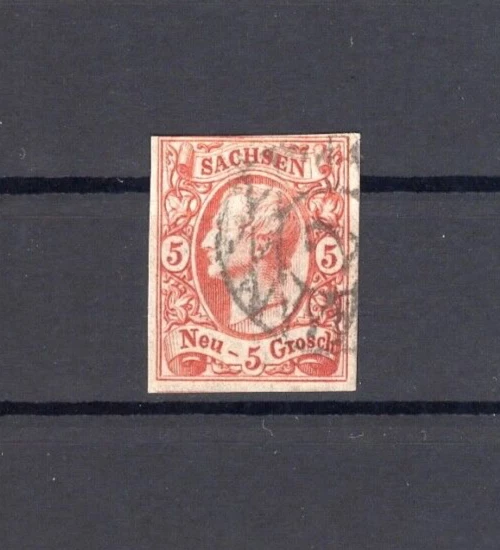Altdeutschland Sachsen Mi.Nr. 12 gestempelt 1856 / 1863, signiert Pfenninger