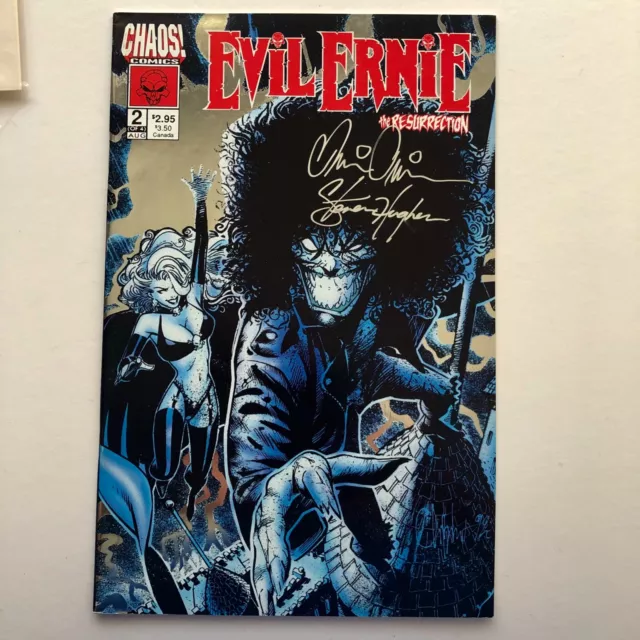 Evil Ernie  #2 the Resurrection  2x Signed Steven Hughes / Brian Pulido 1992 NM