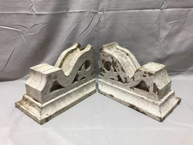 Antique Pair Small Porch Corbels Wood Small Victorian Shabby VTG Chic 909-23B