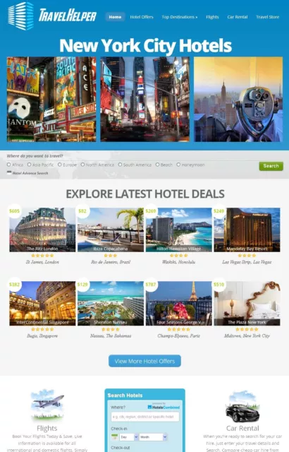 Fully Automated HOTEL, FLIGHT & CAR RENTAL Search Engine WebSite