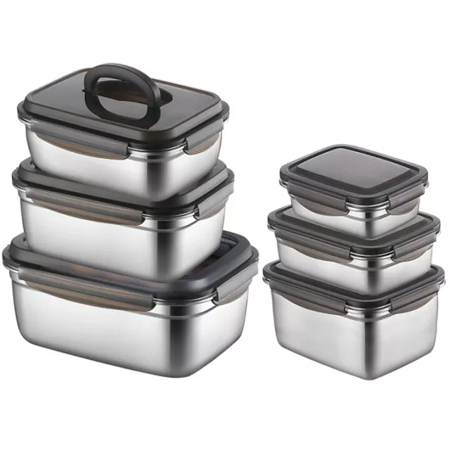 Stainless Steel Leak Proof Food Container Metal Bento Lunch Box With Sealed Lid