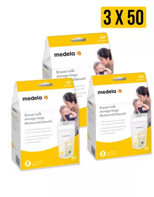 Medela Pump and Save Breast Milk Storage Bags, Breastmilk Collection 150 Bags UK