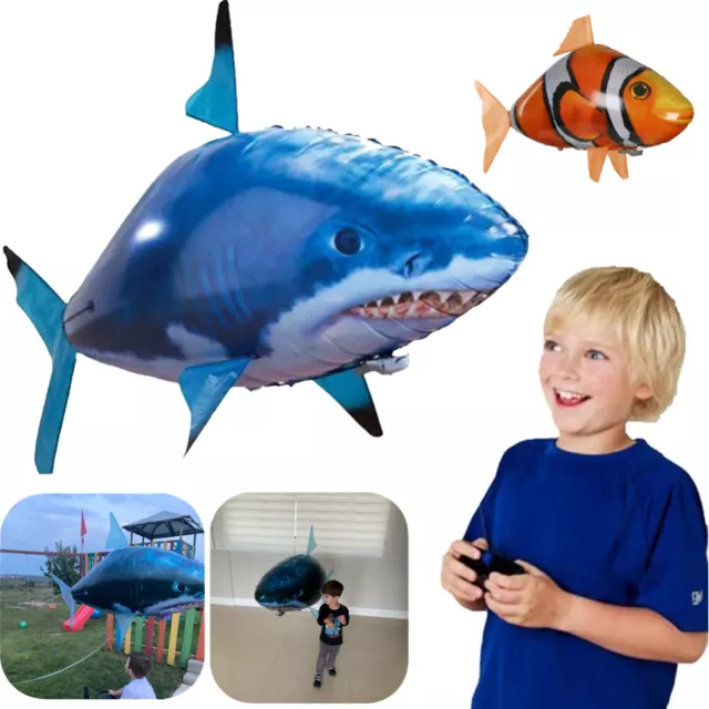 Flying Shark Air Swimmer RC Remote Control Toy Balloon Swimmers Kids Toys Gifts