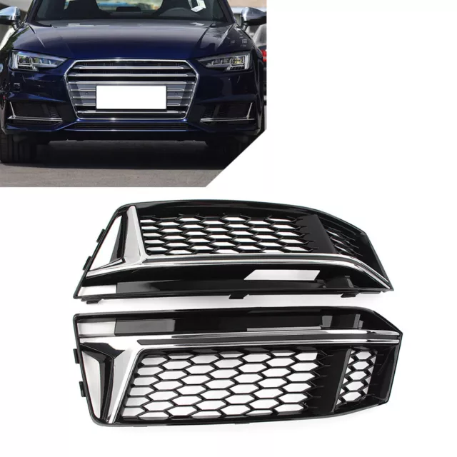 Auto Honeycomb Mesh Nebelscheinwerfer Gitter Für Audi A4 B9 S-Line S4 16-18