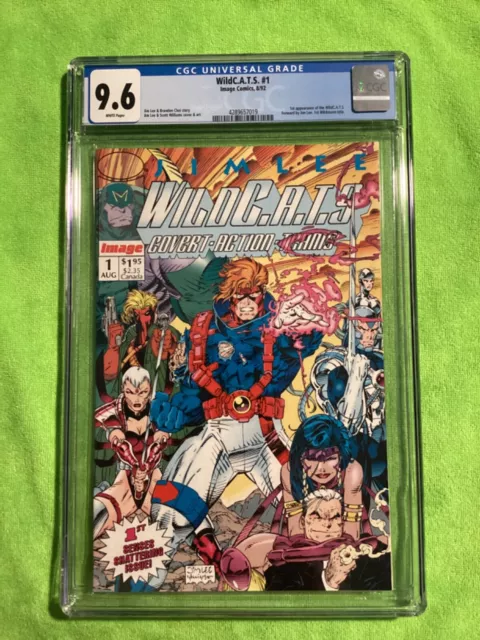 Wildcats #1 Cgc 9.6 Graded Image Comics 1992 1St Appearance! Jim Lee Cover & Art