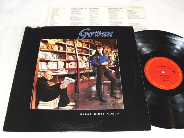 Gowan "Great Dirty World" 1987 Rock LP, Nice EX!, Vinyl, Columbia, Promo Cover