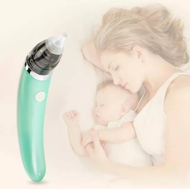 Electric Baby Silicone Nasal Aspirator Vacuum Sucker Nose Mucus Snot Cleaner UK 3