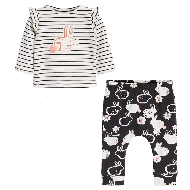 NEXT Baby Girls Outfit Bunny Top & Leggings Set Age 0 3 6 9 12 18 Months NEW