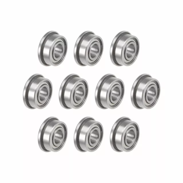 F683ZZ Flange Ball Bearing 3x7x3mm Shielded Chrome Bearings 10pcs