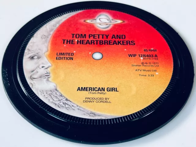 Tom Petty & The Heartbreakers. Record label coaster. American Girl.