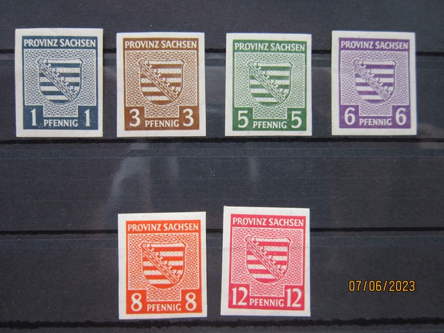 SBZ - Provinz Sachsen - 1945 - MiNr. 66 bis 71 - Postfrisch