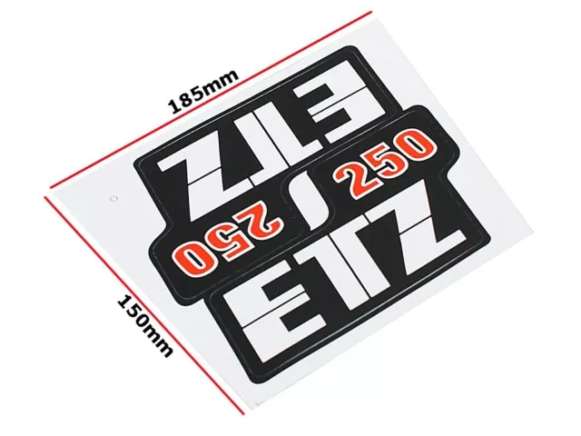 2 x Schriftzug, Aufkleber für MZ ETZ 250 Seitendeckel » MMM