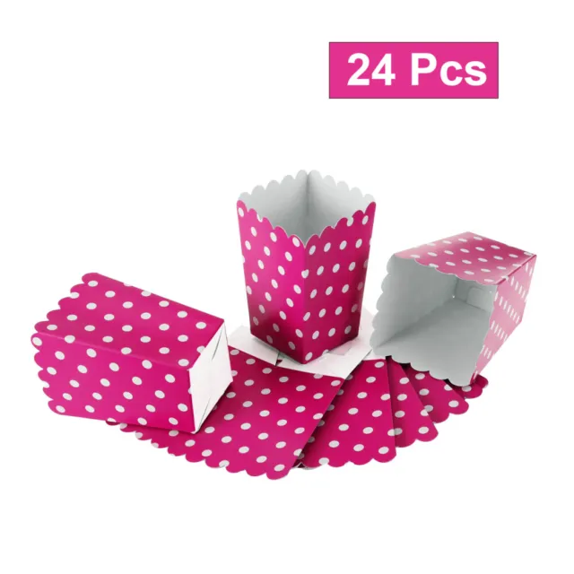 24 pz/confezione scatole di cartoni popcorn design snack box tavoli da dessert