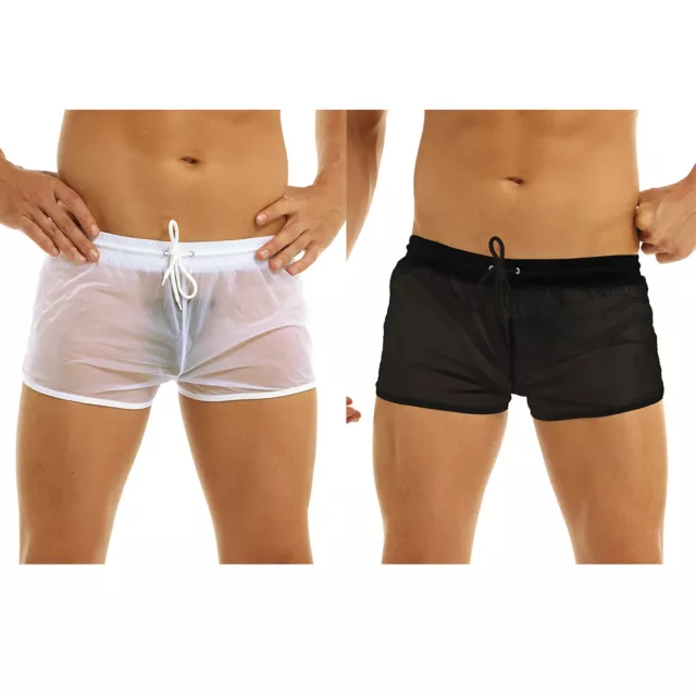 BOXER EN MAILLE transparente pour hommes shorts culotte natation