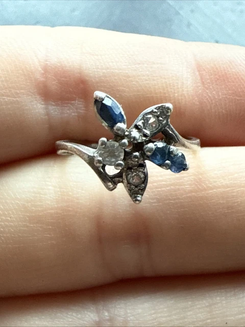 Ancienne Bague En Argent Massif 925 Jonc Alliance Anneaux Créateur BRIGITTE