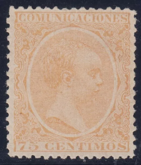 Edifil. Alfonso Xiii. Pelon. Nº 225. Nuevo. Precioso Centraje. Certificado Efm.