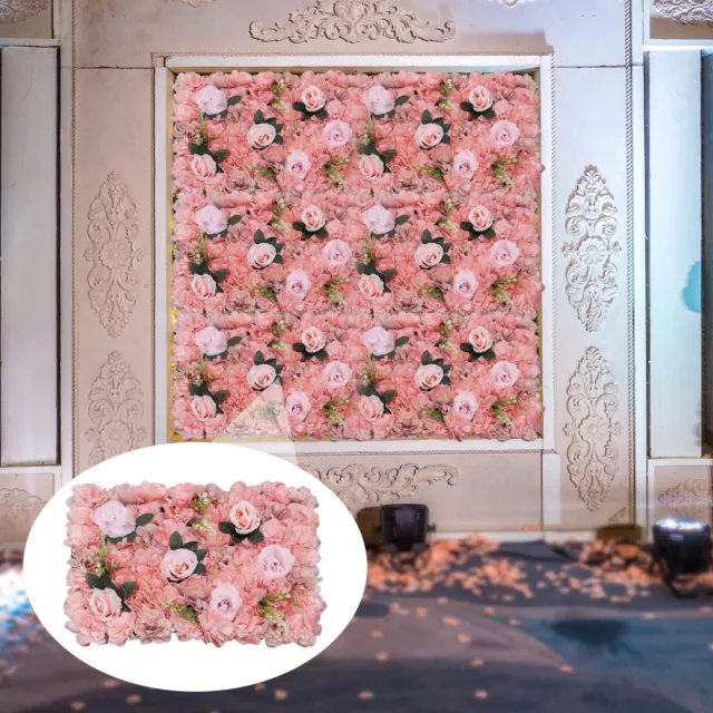 12 Stück Künstliche Blumenwand Rosenwand Hochzeit Hintergrund Dekor 40x60cm Rosa