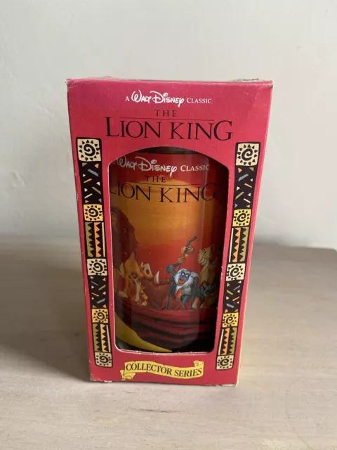 VINTAGE 1994 Burger King Collector Plastic Cup The Lion King Walt Disney BOX