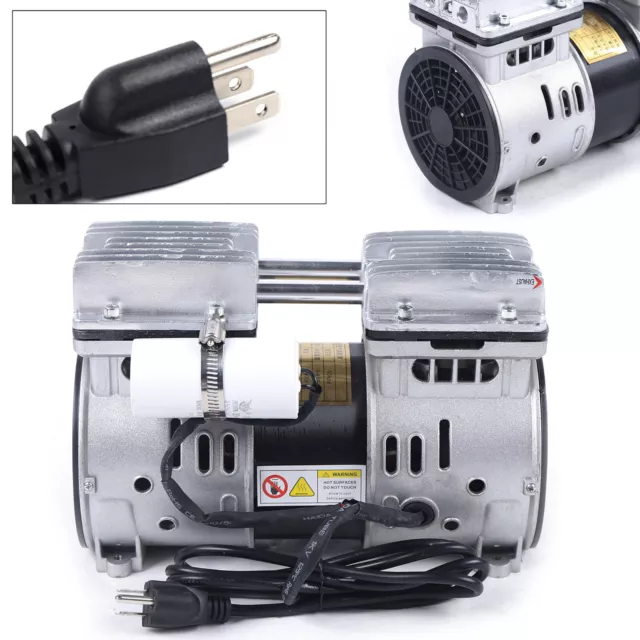 Oilless Diaphragm Vacuum Pump | Industrial Oil-Free Piston Vacuum Pump 550W 110V