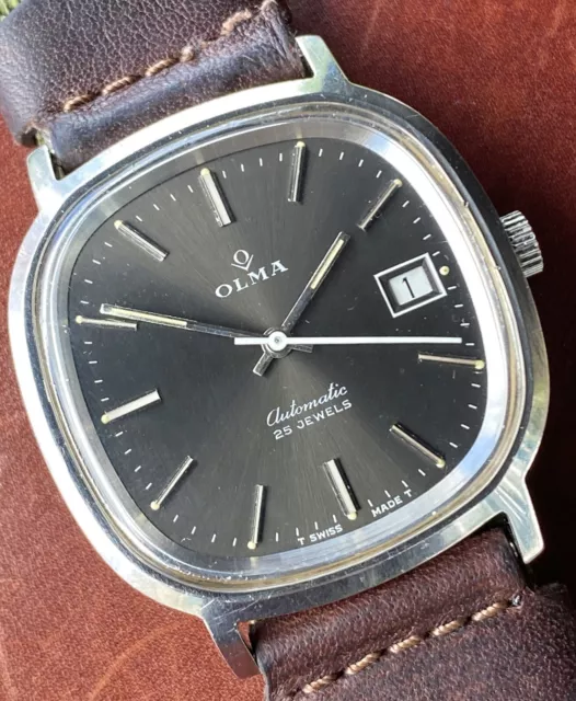 Vintage Olma Automatic Cushion Case Watch - Cal. ETA 2824