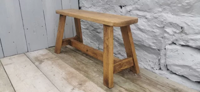 Rustic Reclaimed Solid Wooden pine Dining Bench Seat 90 cm Handmade  3