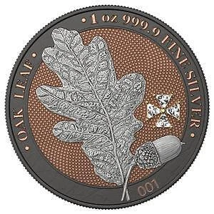 Germany 2019 5 Mark "OAK LEAF CRYSTAL CROSS" 1oz Silver Coin Numbered 2