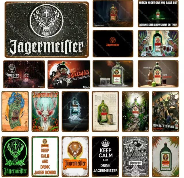 20x30 Jagermeister  Classic Metal Tin Signs Home Bar Pub Decor Metal Plaque