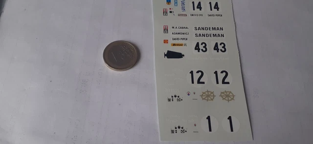 Décalcomanies / Autocollants Anciens Pour Maquette Maserati 1962 à L'échelle 1/43