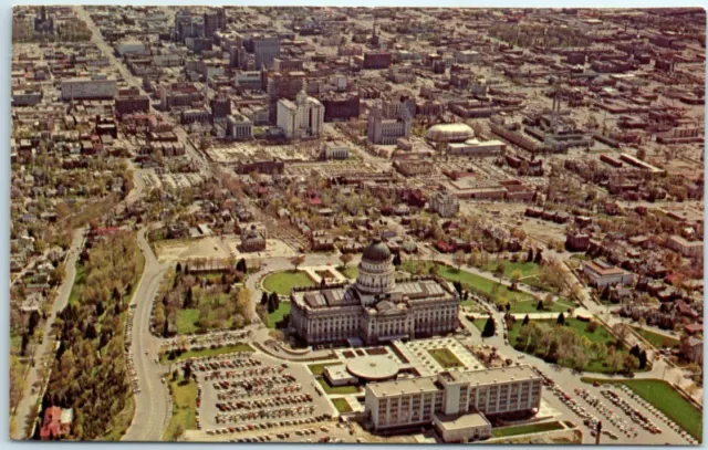 Postcard - Aerial view of Utah State Capitol Building - Salt Lake City, Utah