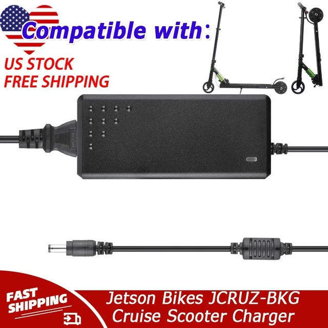 42V 2A Charger For Jetson Bolt/Eris Electric Bikes DC Barrel Plug